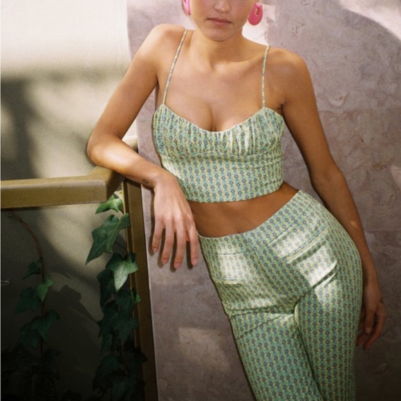 Zara printed corset top with matching pants - Picture 2 of 3